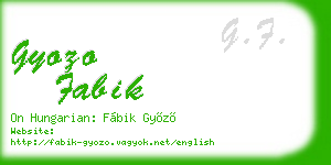 gyozo fabik business card